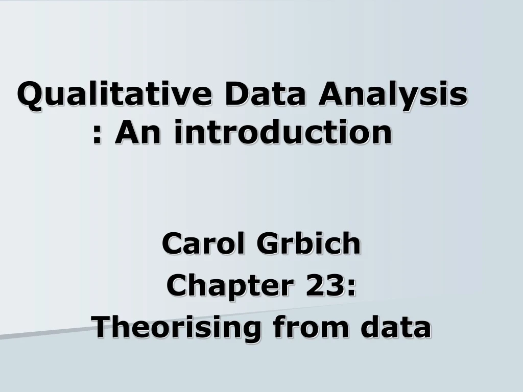 qualitative data analysis an introduction