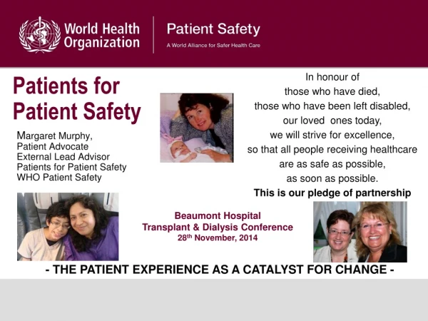 Patients for  Patient Safety