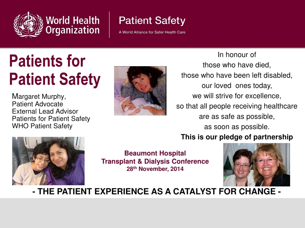 patients for patient safety