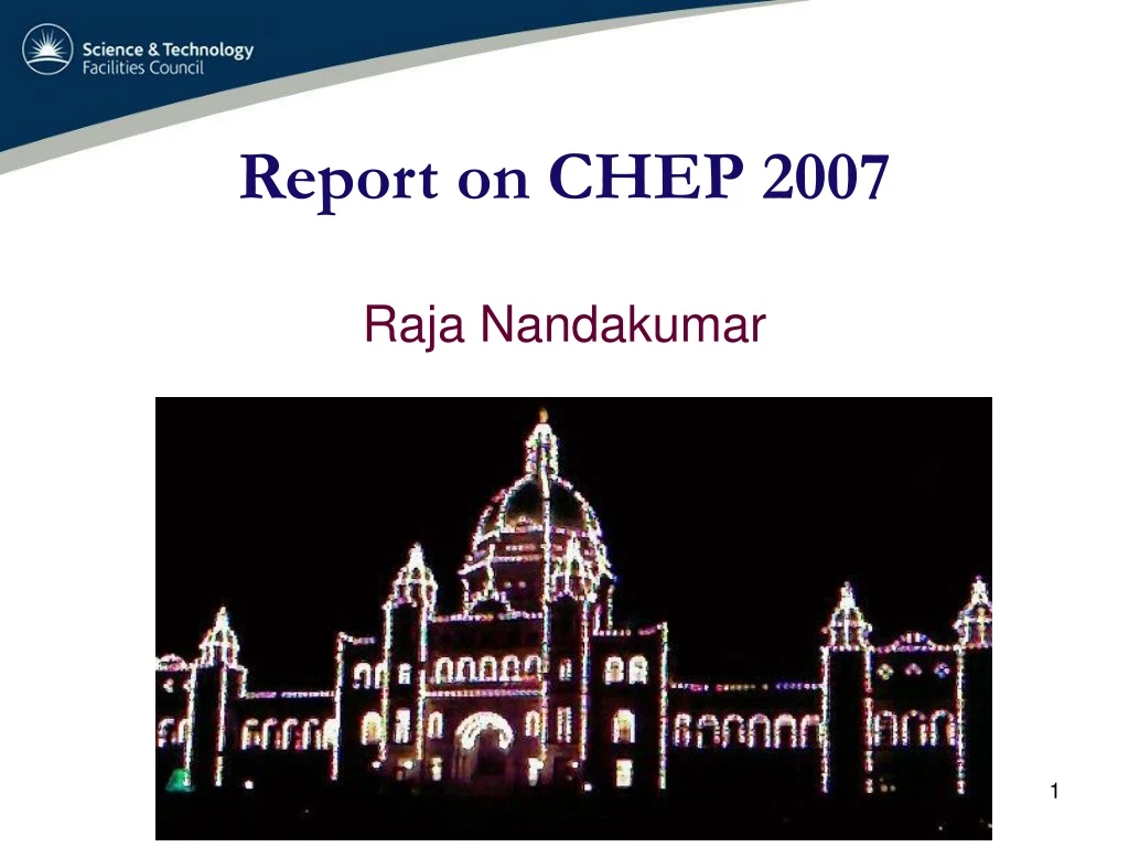 report on chep 2007