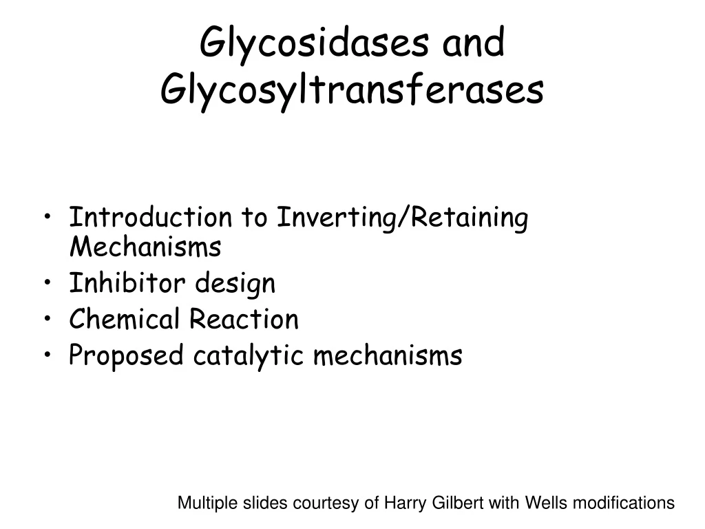 glycosidases and glycosyltransferases