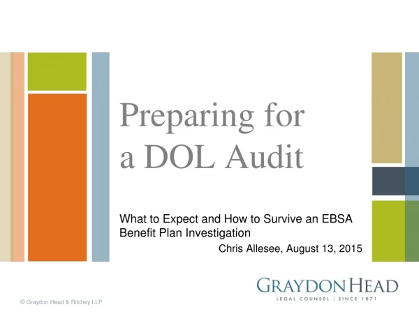 Preparing for  a DOL Audit