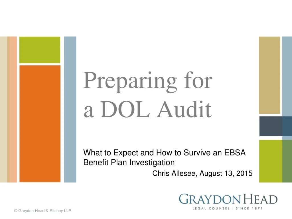 preparing for a dol audit