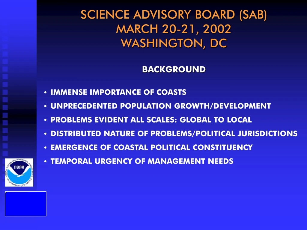science advisory board sab march 20 21 2002