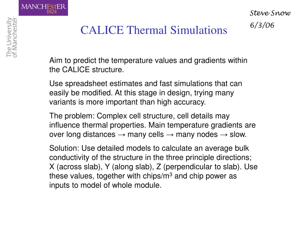 calice thermal simulations