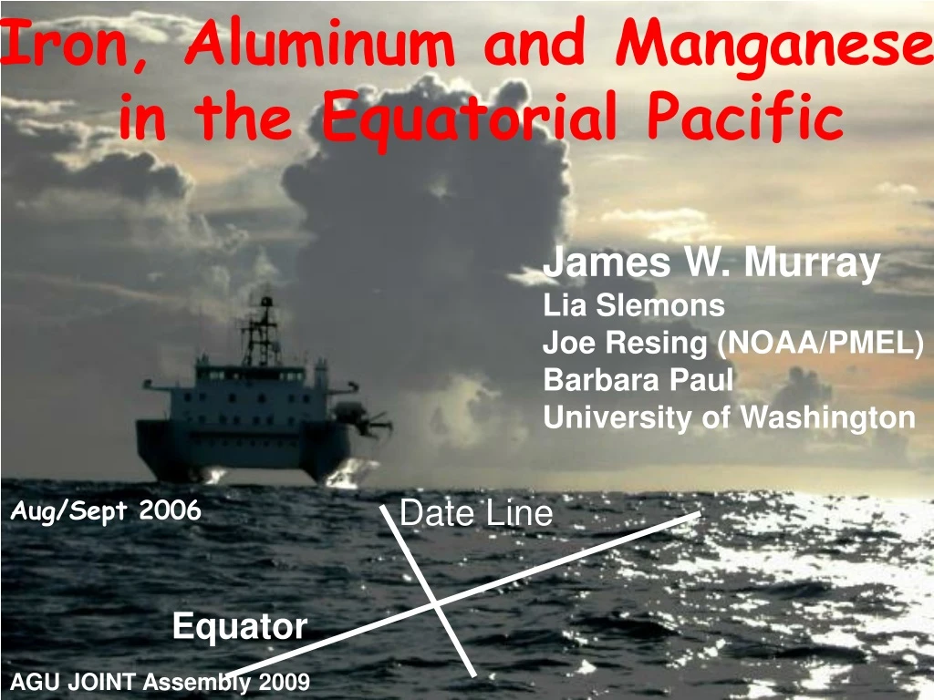 iron aluminum and manganese in the equatorial