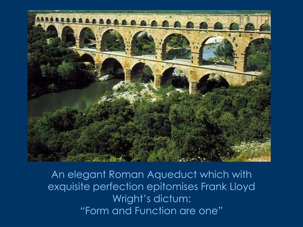 an elegant roman aqueduct which with exquisite