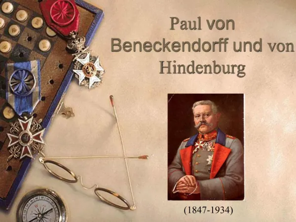 Paul von Beneckendorff und von Hindenburg