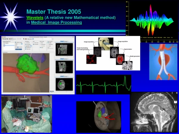 Master Thesis 2005 Wavelets  (A relative new Mathematical method) in  Medical  Image Processing