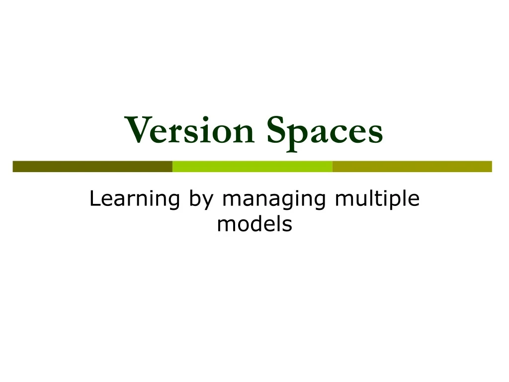 version spaces
