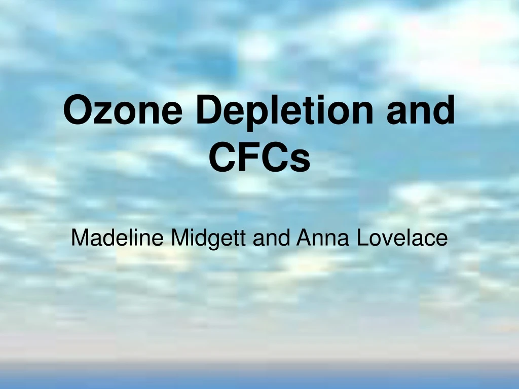 ozone depletion and cfcs
