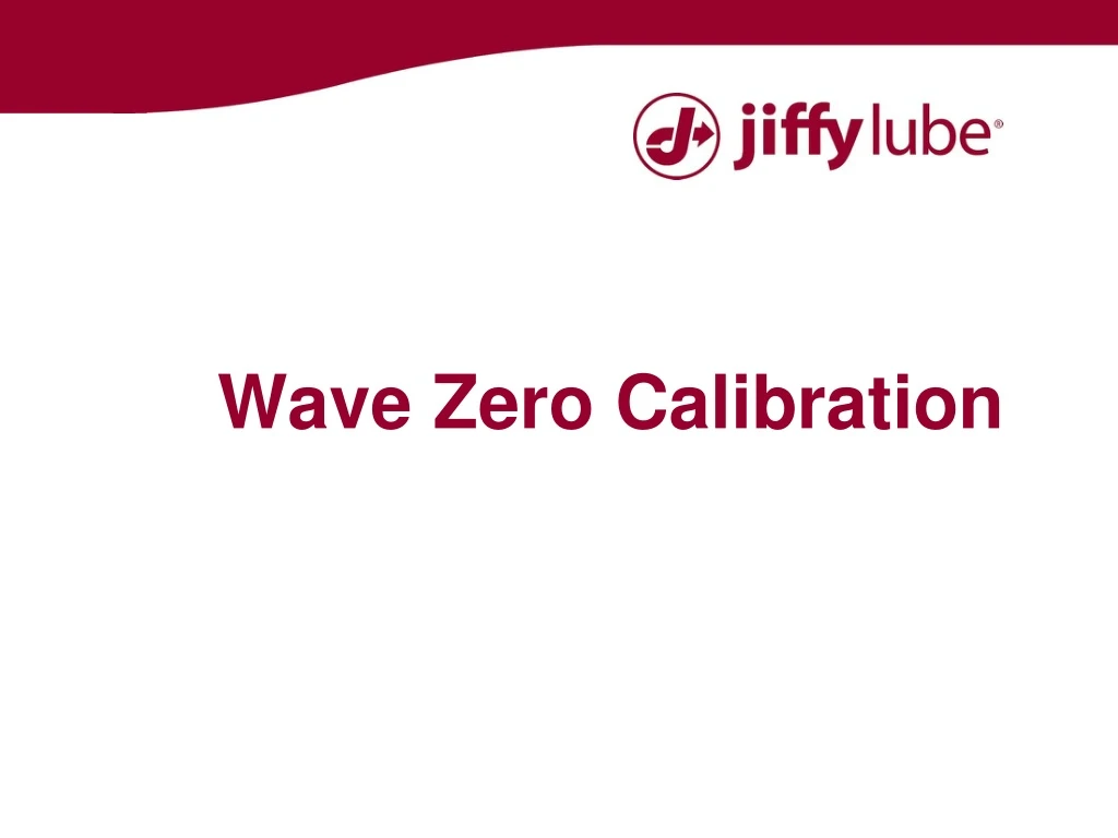 wave zero calibration