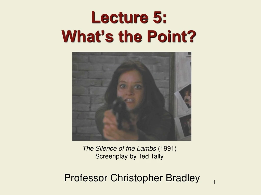 lecture 5 what s the point