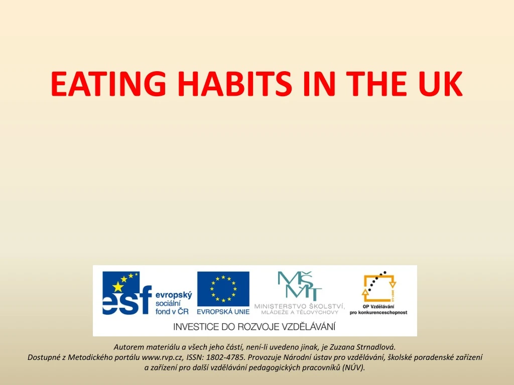 eating habits in the uk