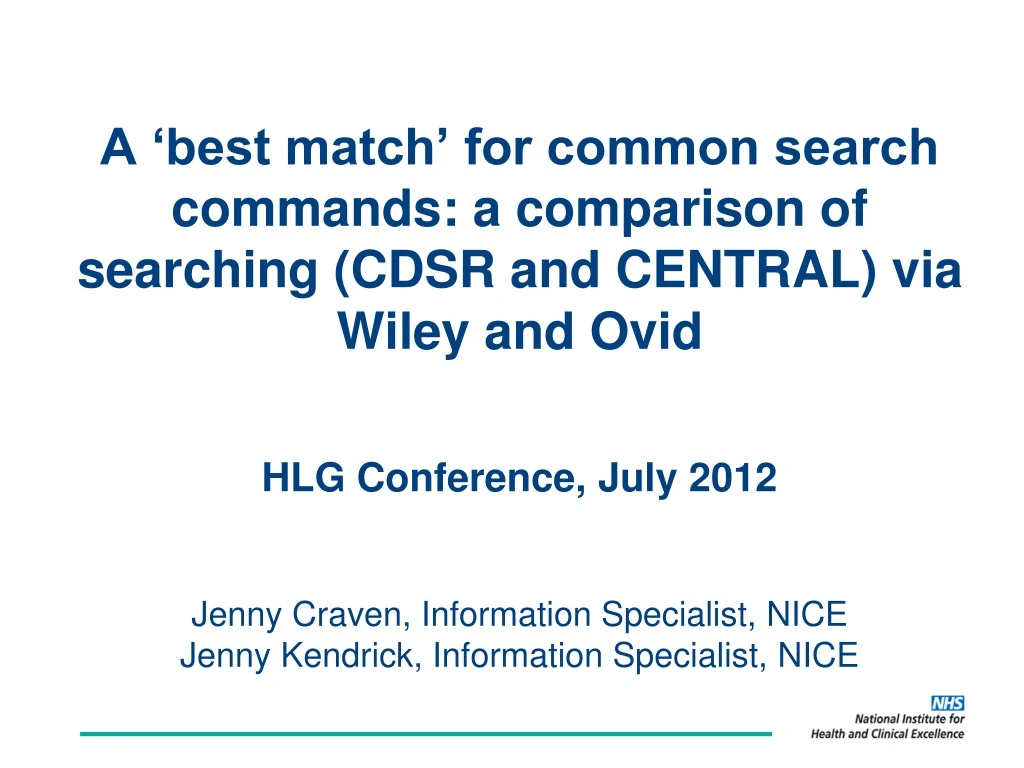 a best match for common search commands