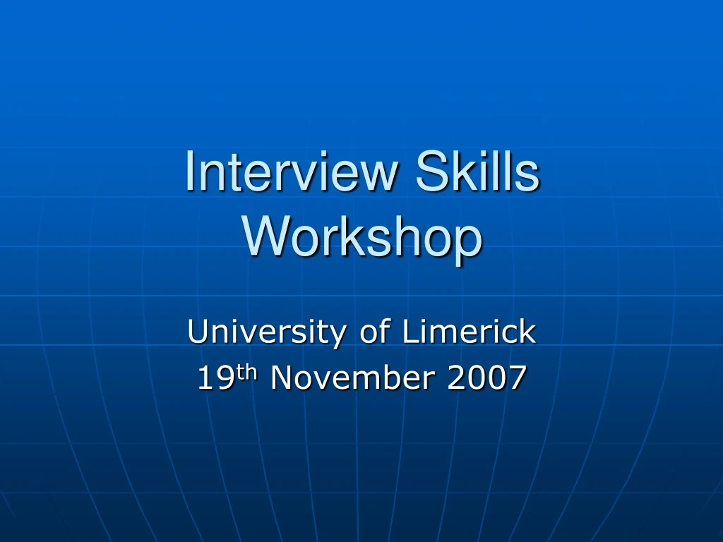 interview skills workshop