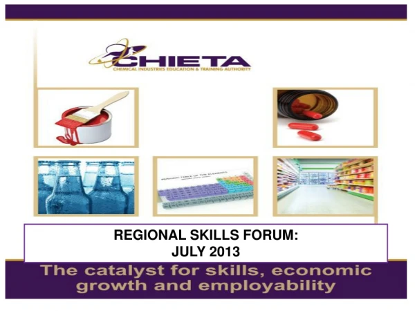 REGIONAL SKILLS FORUM:  JULY 2013