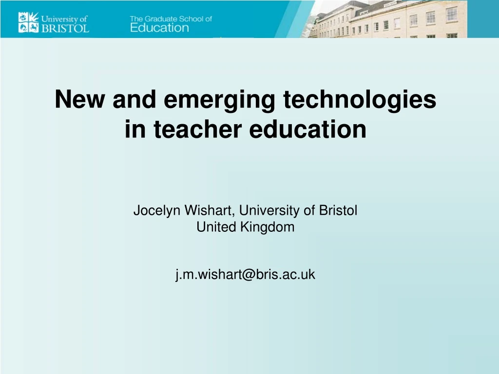 new and emerging technologies in teacher
