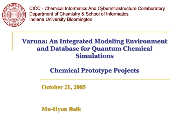 Varuna: An Integrated Modeling Environment and Database for Quantum Chemical Simulations