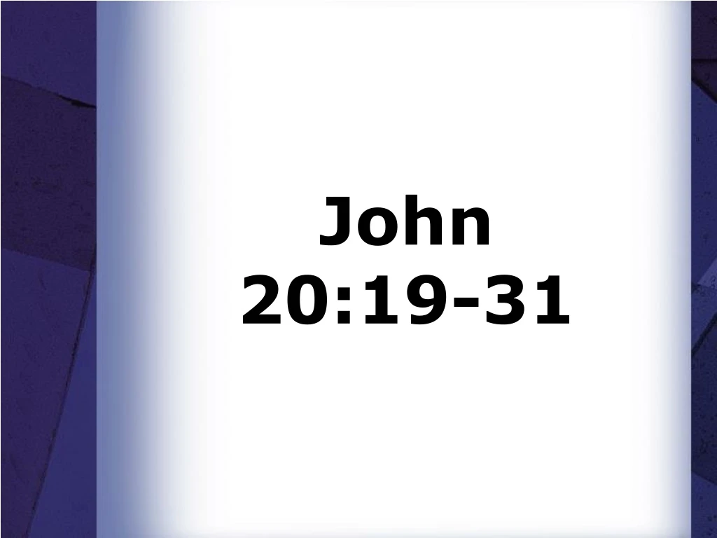 john 20 19 31