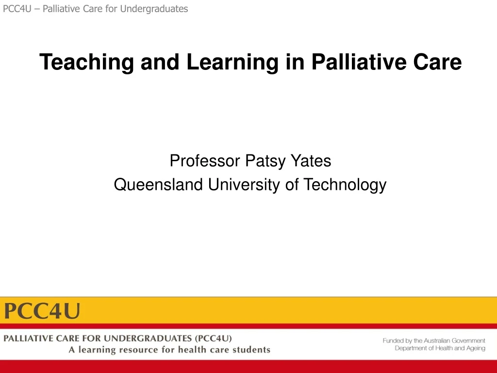 teaching and learning in palliative care