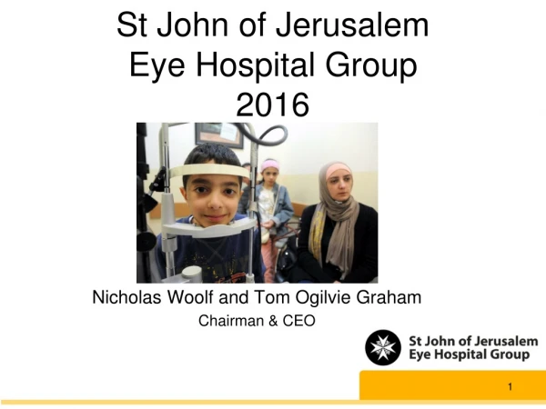 St John of Jerusalem Eye Hospital Group  2016