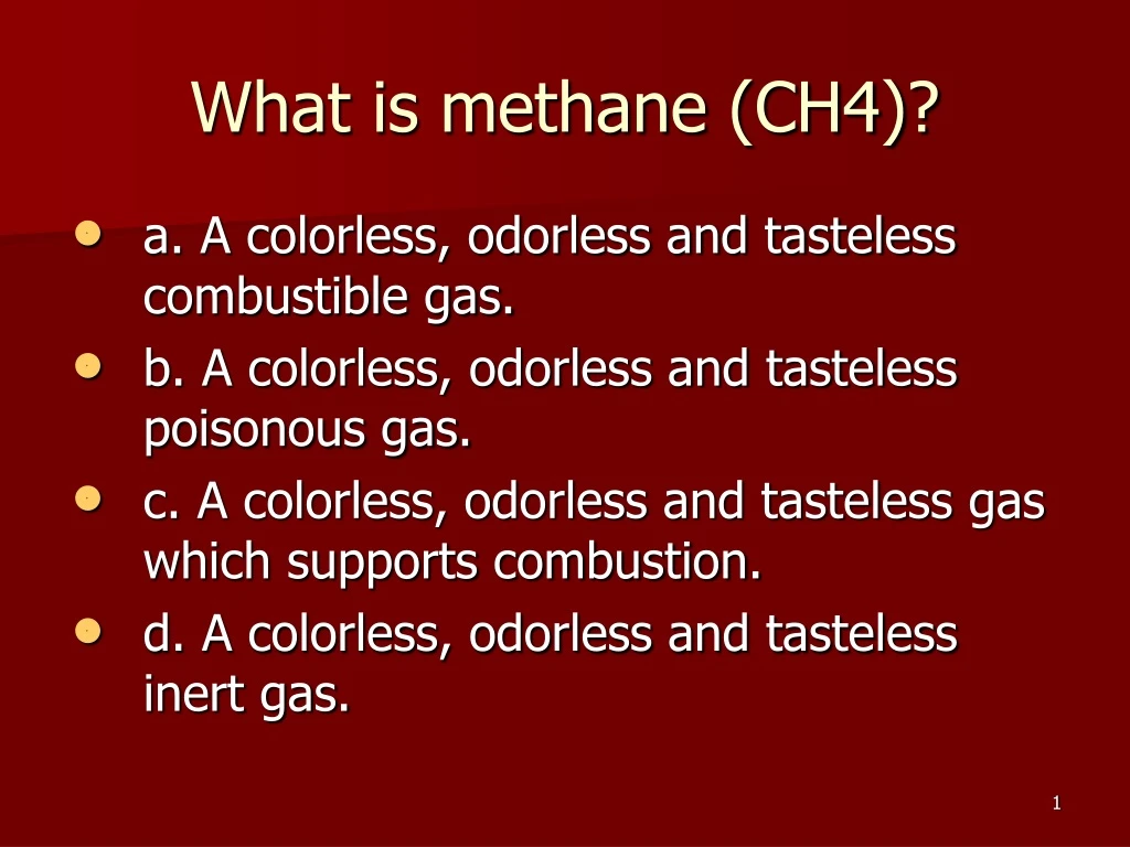 what is methane ch4