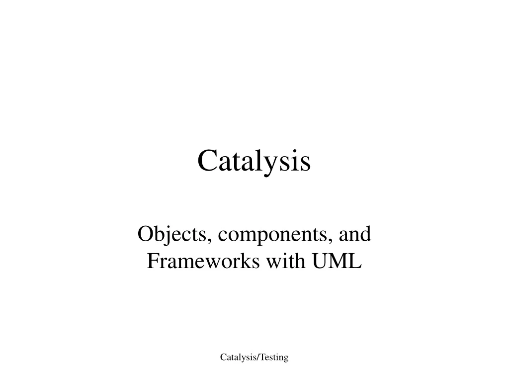 catalysis