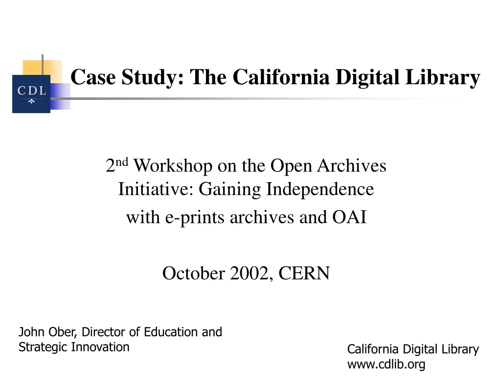 case study the california digital library