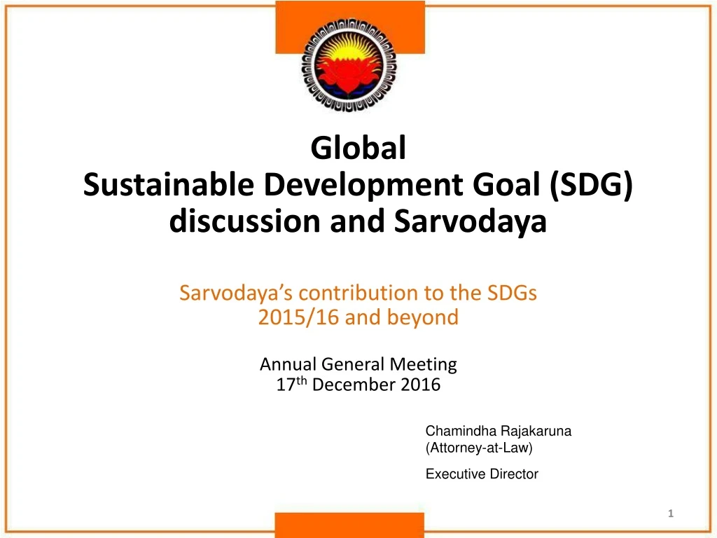 global sustainable development goal