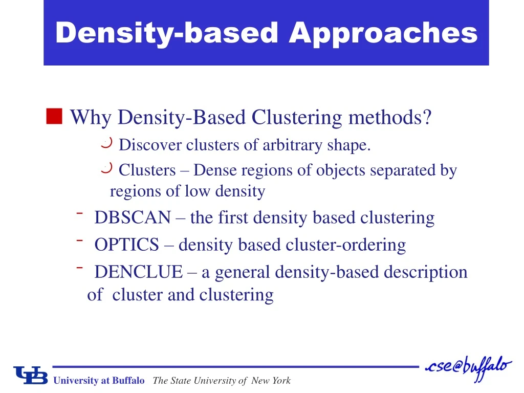 density based approaches