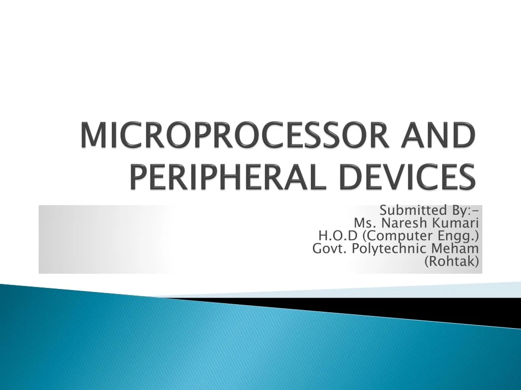 microprocessor and peripheral devices