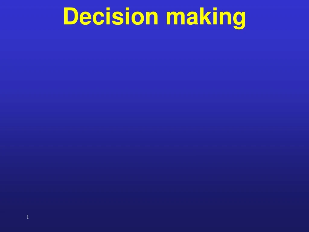 decision making