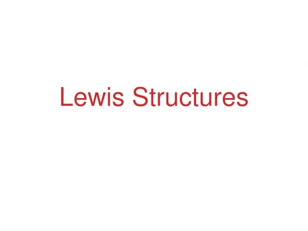 Lewis Structures