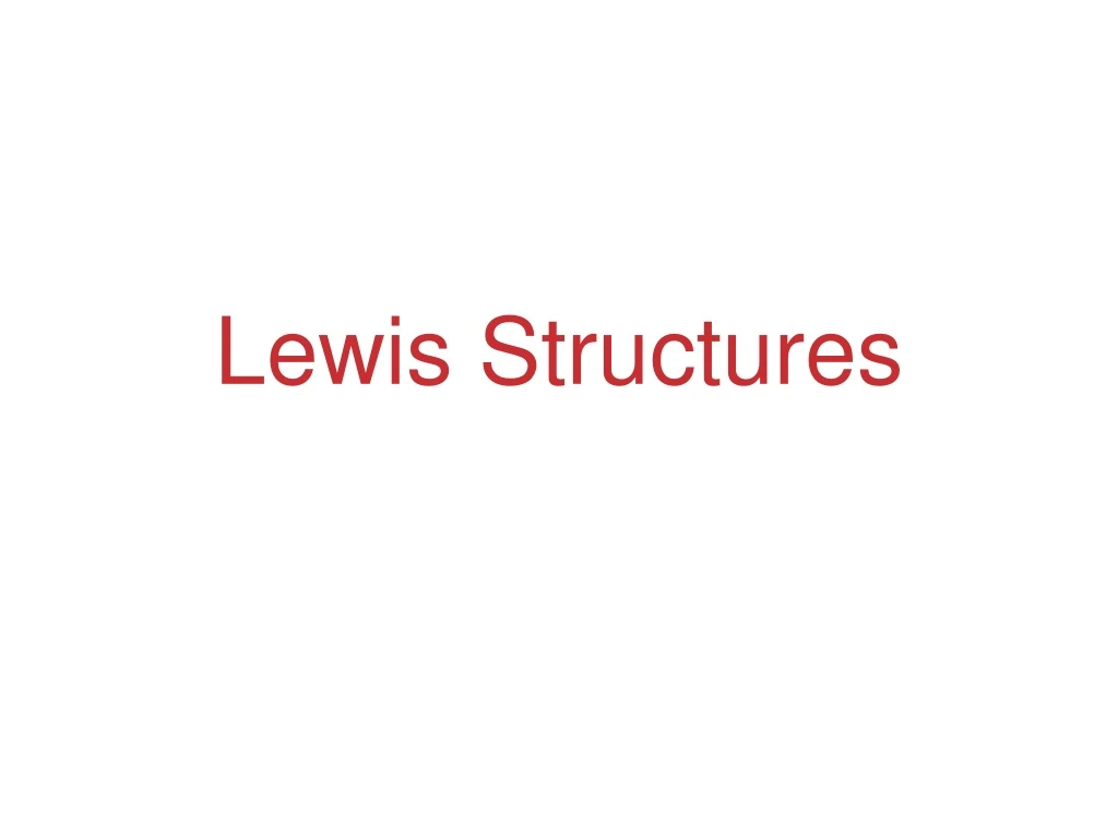 lewis structures