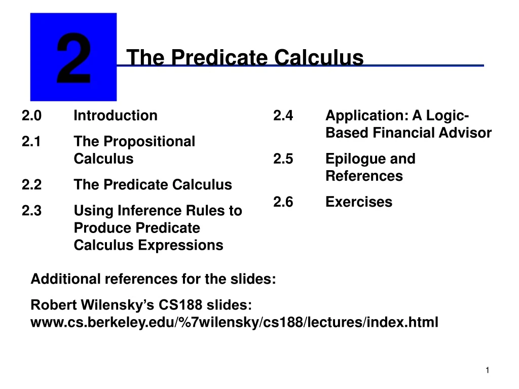 the predicate calculus