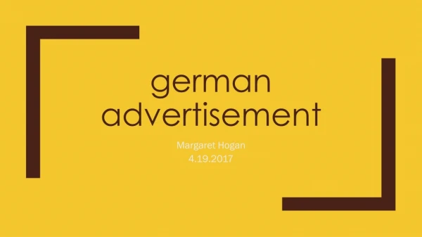 german advertisement