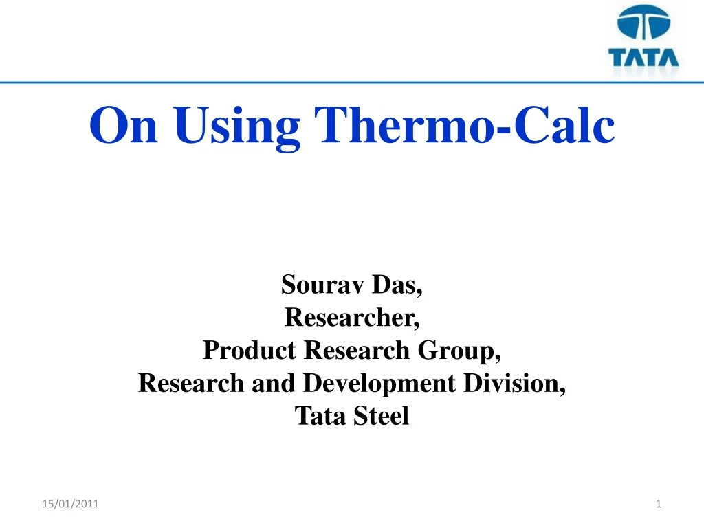 on using thermo calc