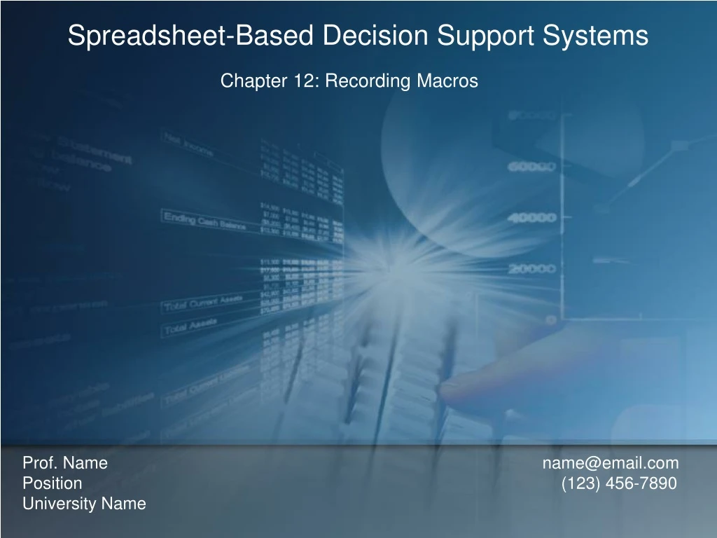 spreadsheet based decision support systems