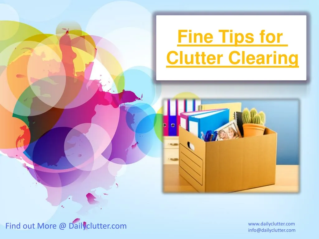 fine tips for clutter clearing