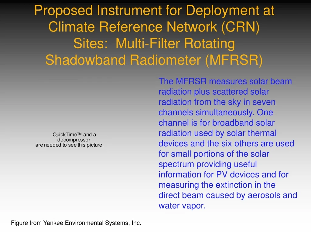 proposed instrument for deployment at climate