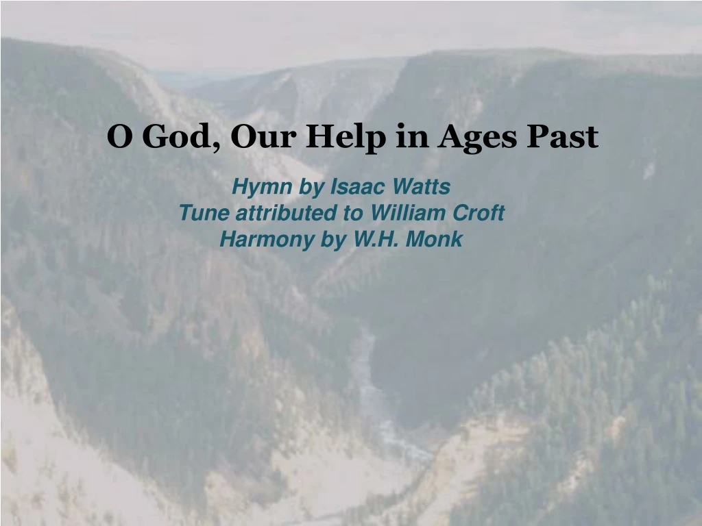 o god our help in ages past