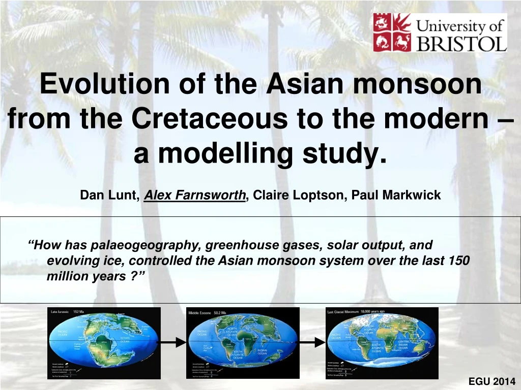 evolution of the asian monsoon from