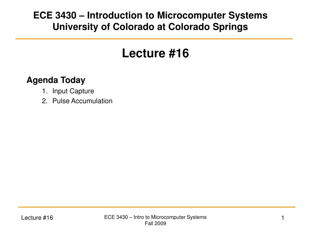 ece 3430 introduction to microcomputer systems university of colorado at colorado springs