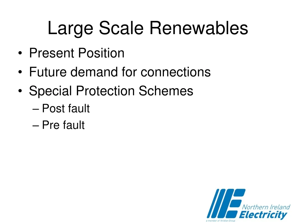 large scale renewables