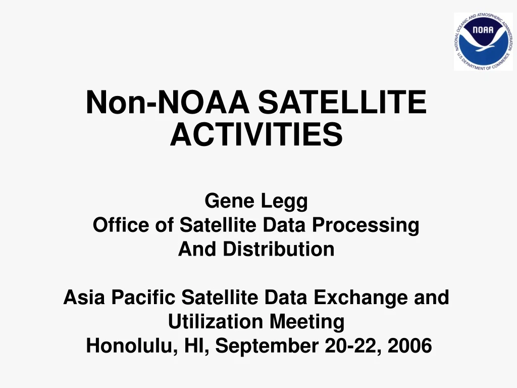 non noaa satellite activities