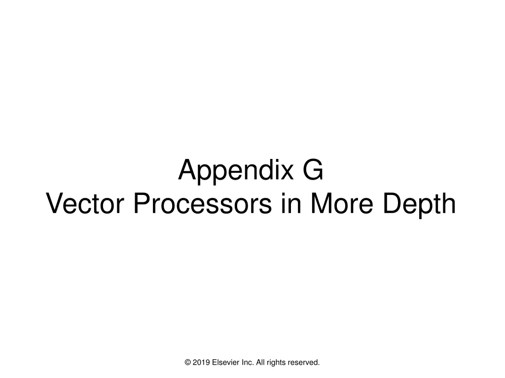 appendix g vector processors in more depth