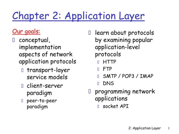 Chapter 2: Application Layer