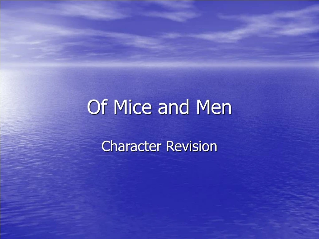 of mice and men