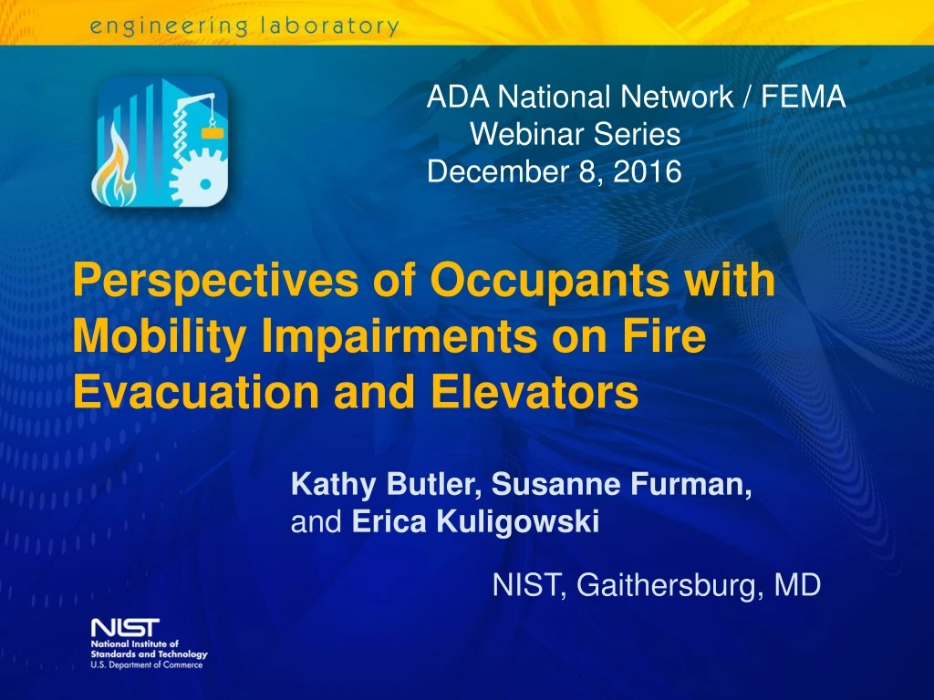 perspectives of occupants with mobility impairments on fire evacuation and elevators